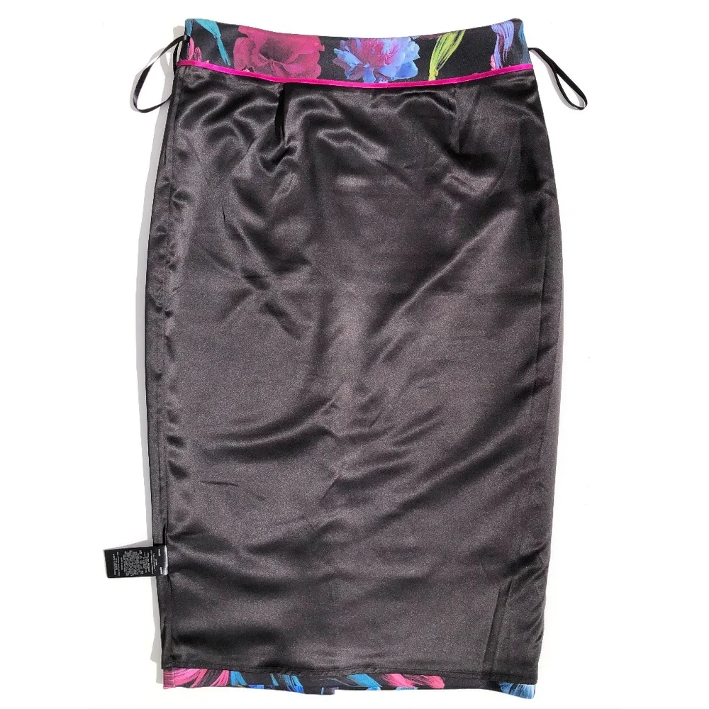 TED BAKER London Dabah Pencil skirt women size 2 US Small 4-6 Dark Floral Print - Picture 9 of 16